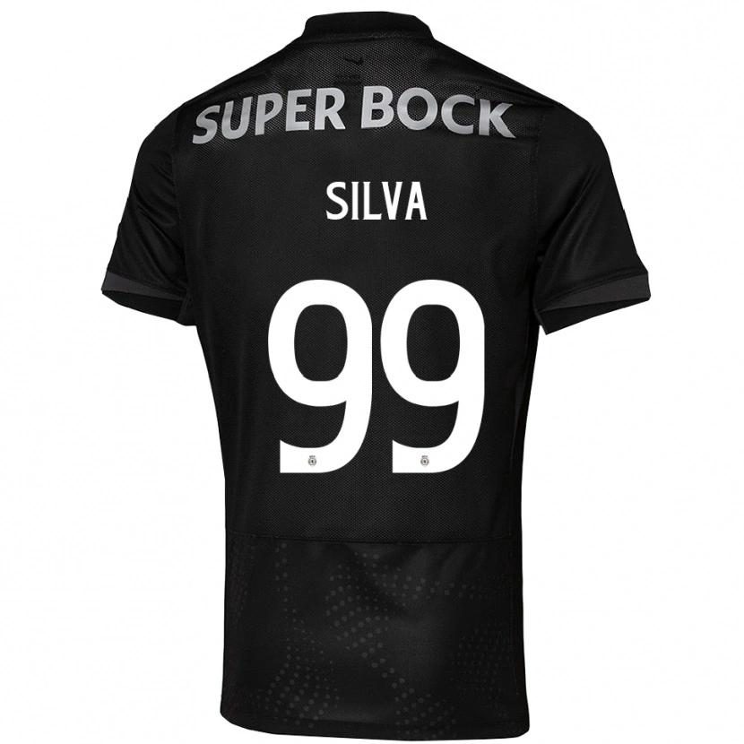 Danxen Niño Camiseta Francisco Silva #99 Negro Blanco 2ª Equipación 2025/26 La Camisa