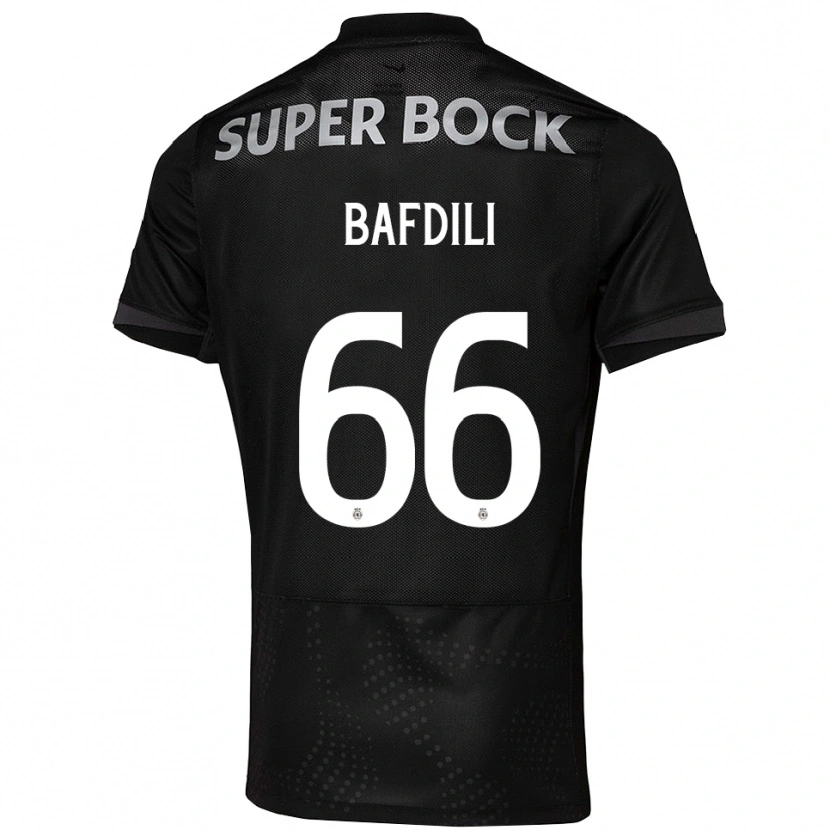 Danxen Niño Camiseta Zaïd Bafdili #66 Negro Blanco 2ª Equipación 2025/26 La Camisa