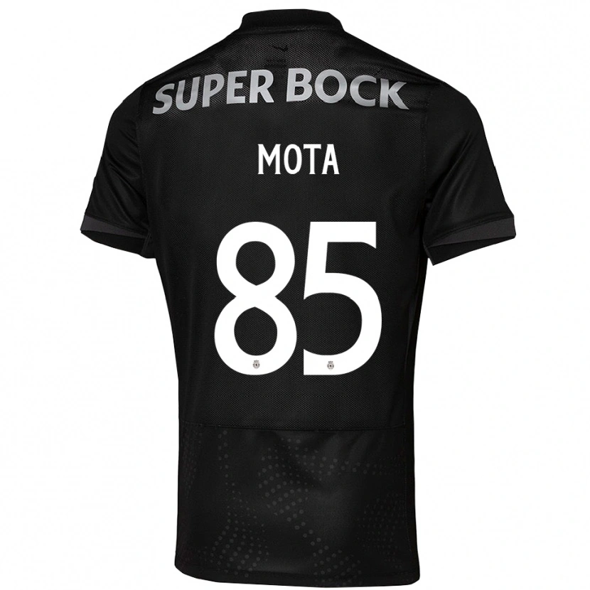 Danxen Niño Camiseta Rafael Mota #85 Negro Blanco 2ª Equipación 2025/26 La Camisa