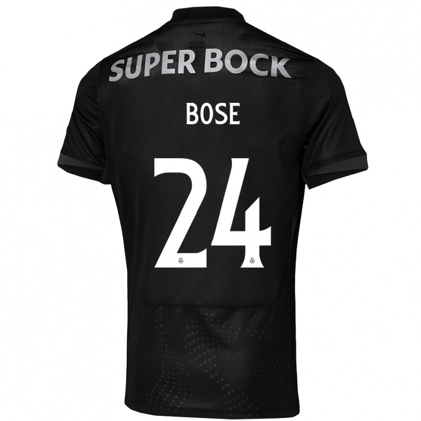 Danxen Niño Camiseta Ria Bose #24 Negro Blanco 2ª Equipación 2025/26 La Camisa