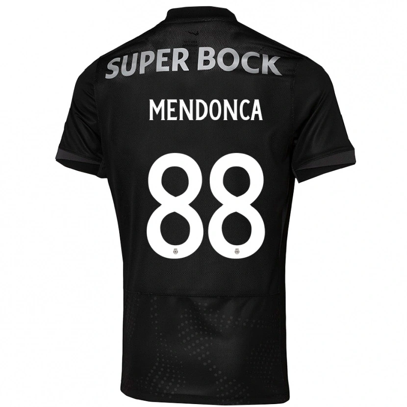 Danxen Niño Camiseta Manuel Mendonça #88 Negro Blanco 2ª Equipación 2025/26 La Camisa