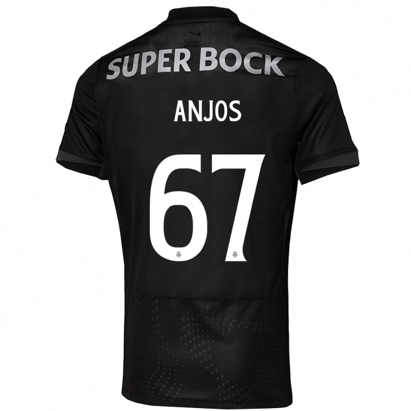 Danxen Niño Camiseta Lucas Anjos #67 Negro Blanco 2ª Equipación 2025/26 La Camisa