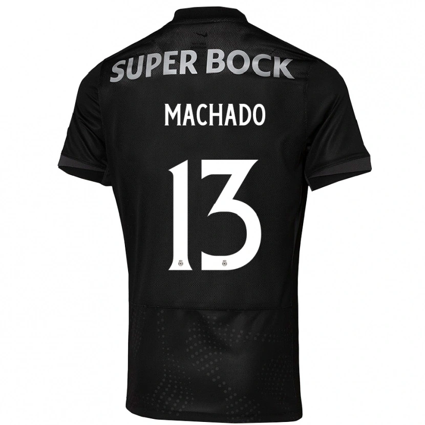 Danxen Niño Camiseta Francisco Machado #13 Negro Blanco 2ª Equipación 2025/26 La Camisa