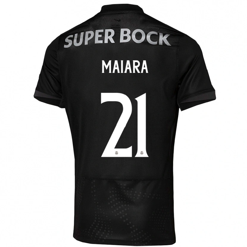 Danxen Niño Camiseta Maiara Carolina Niehues #21 Negro Blanco 2ª Equipación 2025/26 La Camisa