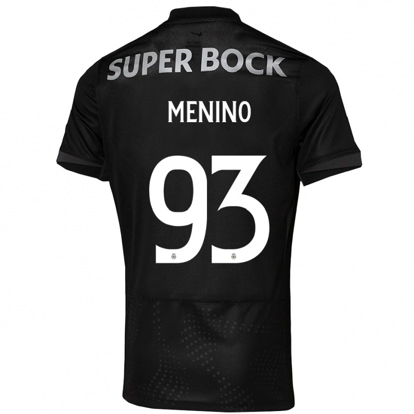 Danxen Niño Camiseta Miguel Menino #93 Negro Blanco 2ª Equipación 2025/26 La Camisa