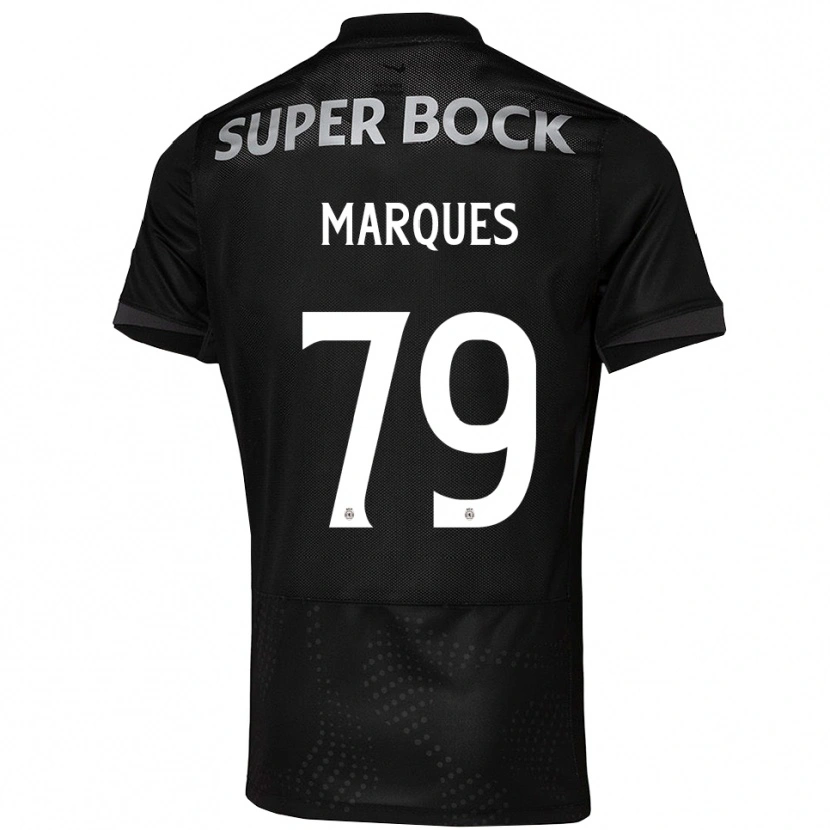 Danxen Niño Camiseta Rodrigo Marquês #79 Negro Blanco 2ª Equipación 2025/26 La Camisa