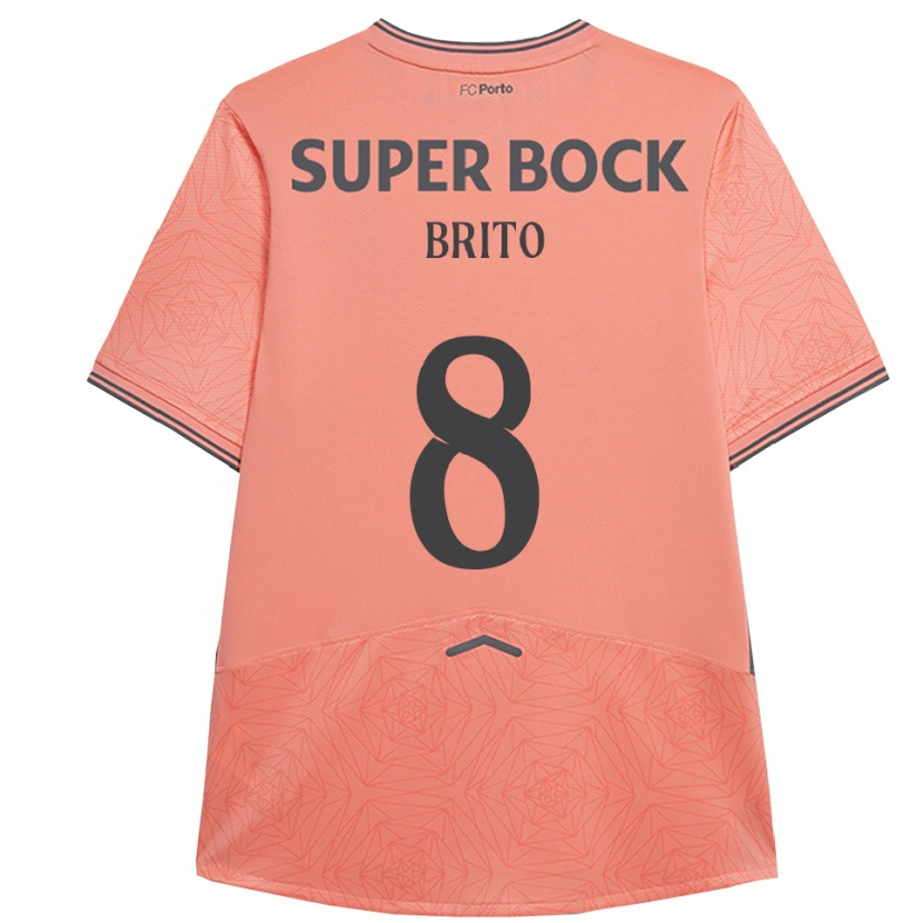 Danxen Niño Camiseta João Brito #8 Rosa Marino 2ª Equipación 2025/26 La Camisa