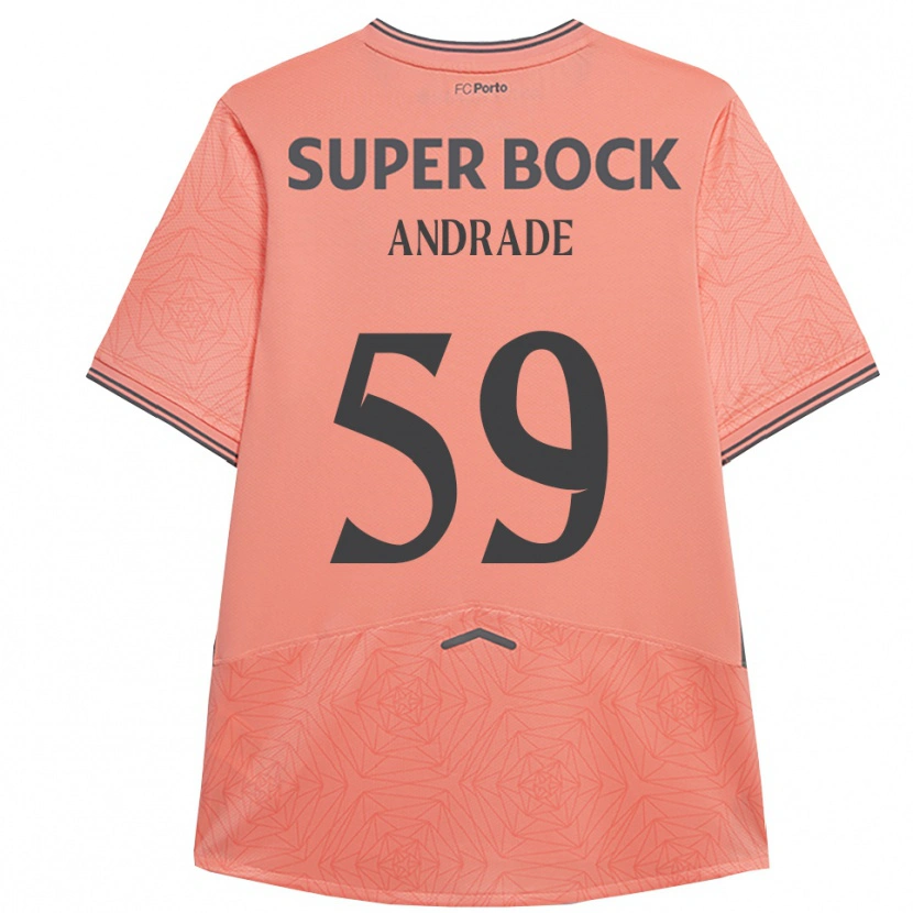 Danxen Niño Camiseta Tiago Andrade #59 Rosa Marino 2ª Equipación 2025/26 La Camisa