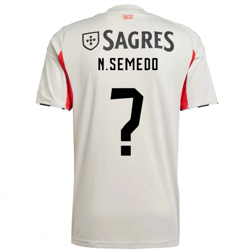 Danxen Niño Camiseta Nilson Semedo #0 Blanco Roto Rojo 2ª Equipación 2025/26 La Camisa