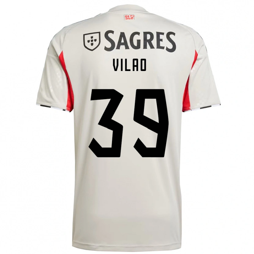 Danxen Niño Camiseta Carolina Vilao #39 Blanco Roto Rojo 2ª Equipación 2025/26 La Camisa