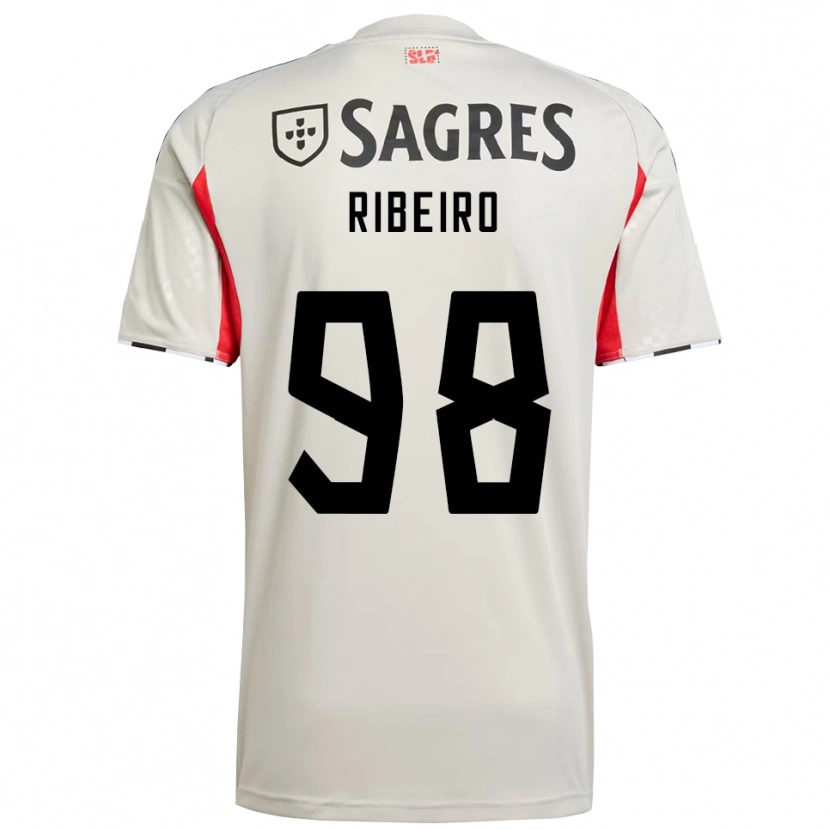 Danxen Niño Camiseta Ricardo Ribeiro #98 Blanco Roto Rojo 2ª Equipación 2025/26 La Camisa