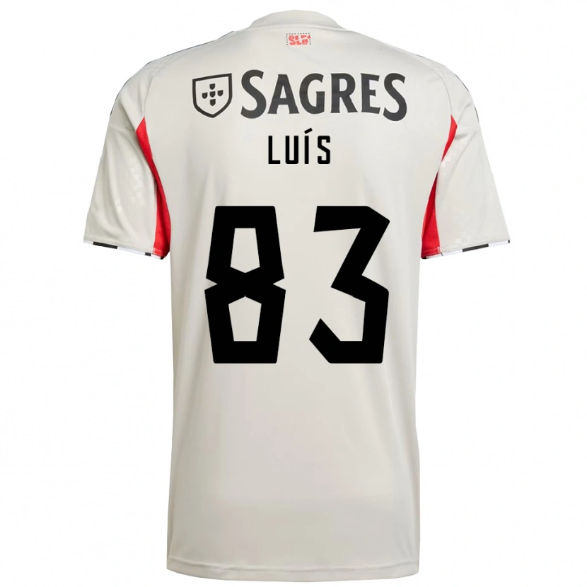 Danxen Niño Camiseta Rafael Luís #83 Blanco Roto Rojo 2ª Equipación 2025/26 La Camisa