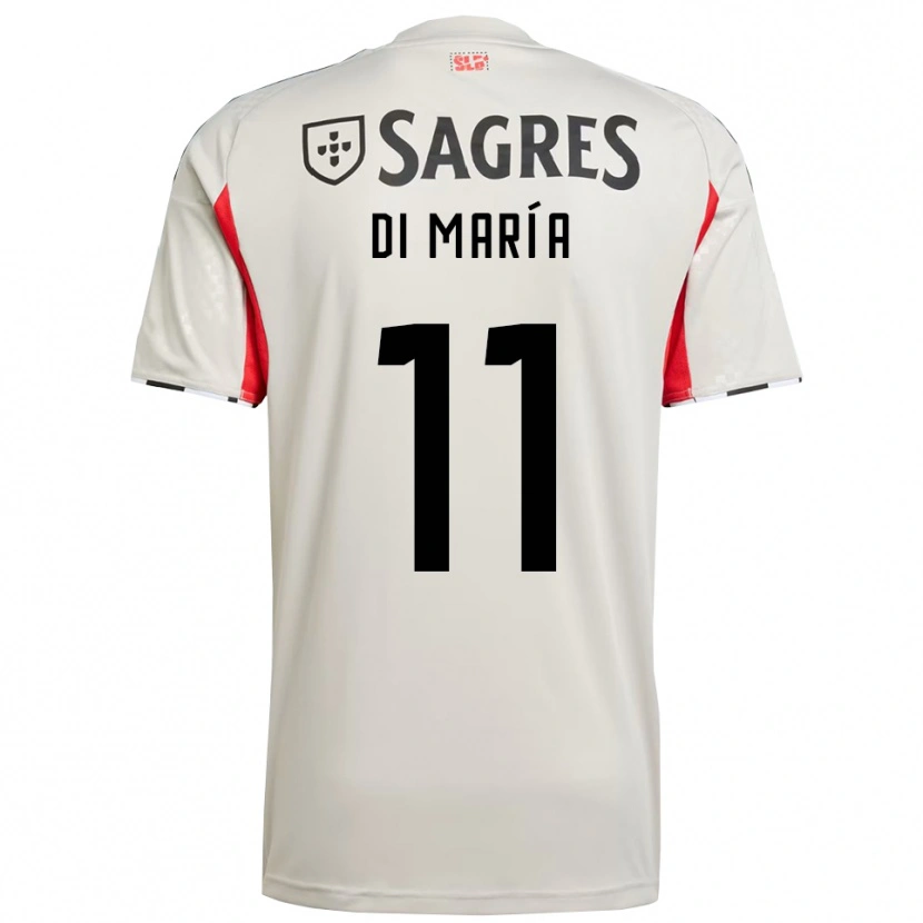 Danxen Niño Camiseta Angel Di Maria #11 Blanco Roto Rojo 2ª Equipación 2025/26 La Camisa