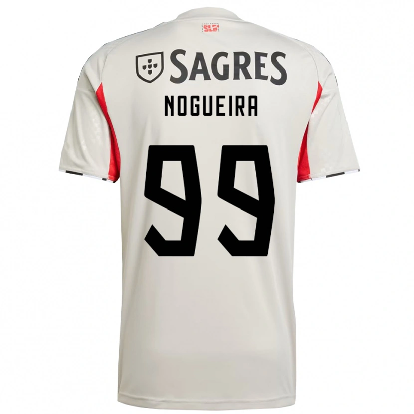 Danxen Niño Camiseta Beatriz Nogueira #99 Blanco Roto Rojo 2ª Equipación 2025/26 La Camisa