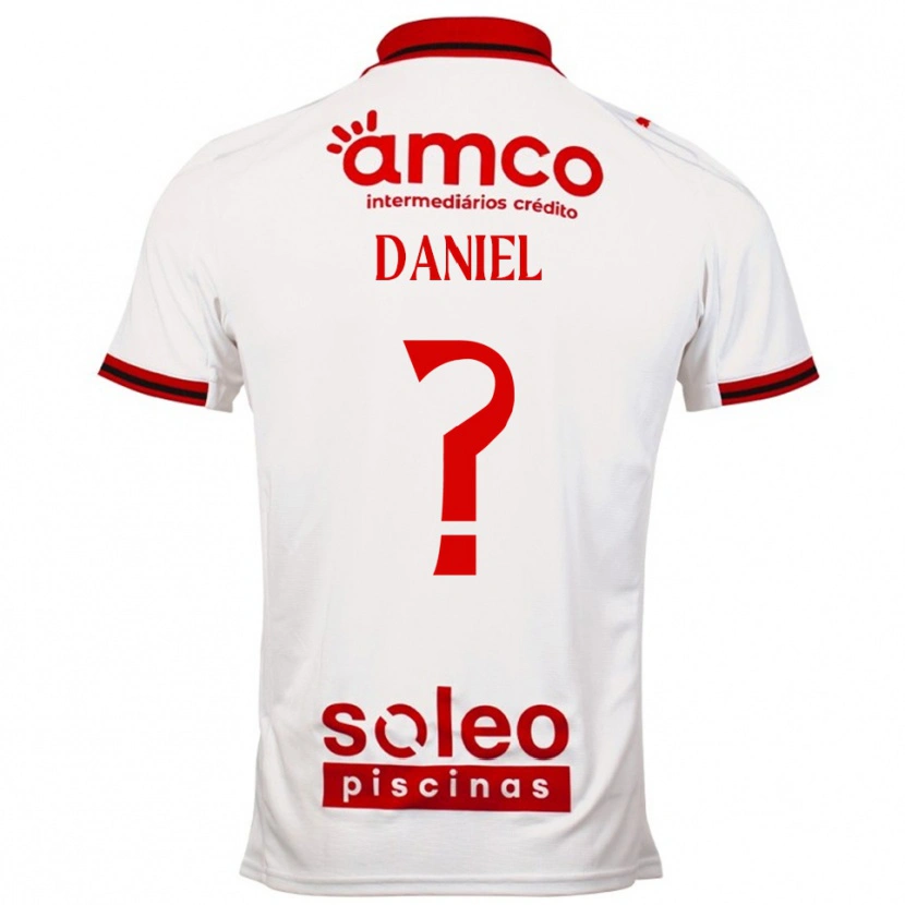 Danxen Niño Camiseta Paulo Daniel #0 Blanco Rojo 2ª Equipación 2025/26 La Camisa