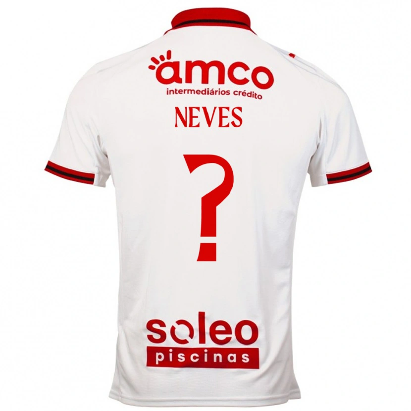 Danxen Niño Camiseta Bernardo Neves #0 Blanco Rojo 2ª Equipación 2025/26 La Camisa