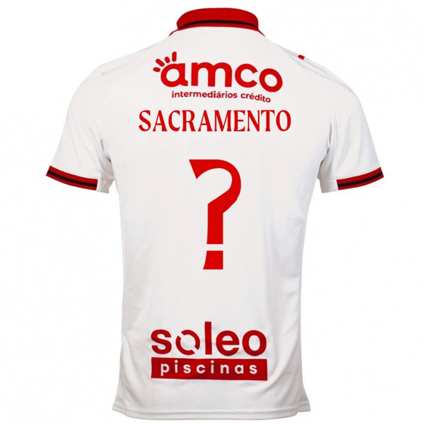 Danxen Niño Camiseta Medgilson Sacramento #0 Blanco Rojo 2ª Equipación 2025/26 La Camisa