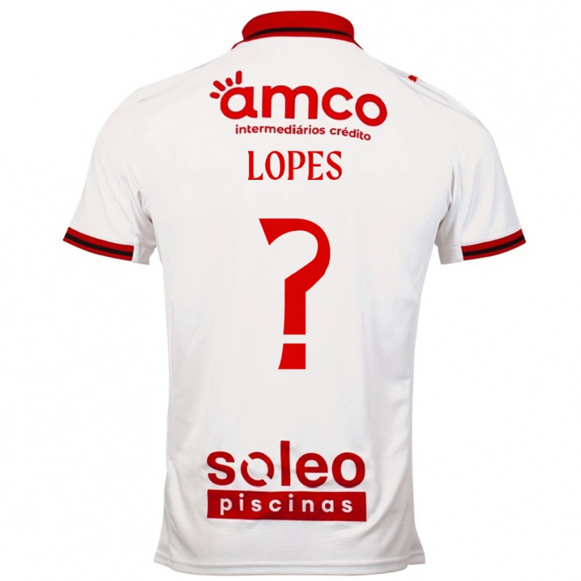 Danxen Niño Camiseta Ivo Lopes #0 Blanco Rojo 2ª Equipación 2025/26 La Camisa