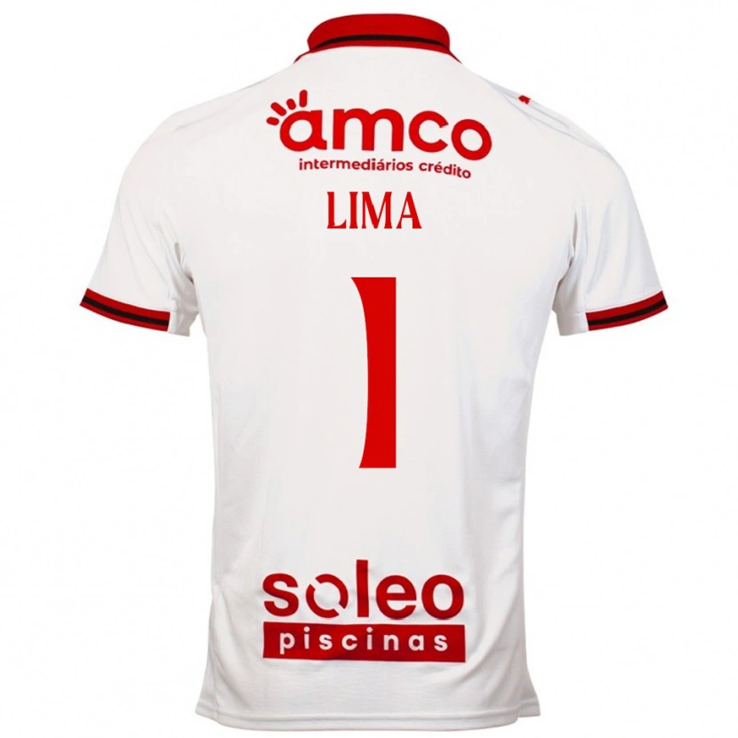 Danxen Niño Camiseta Aline Lima #1 Blanco Rojo 2ª Equipación 2025/26 La Camisa