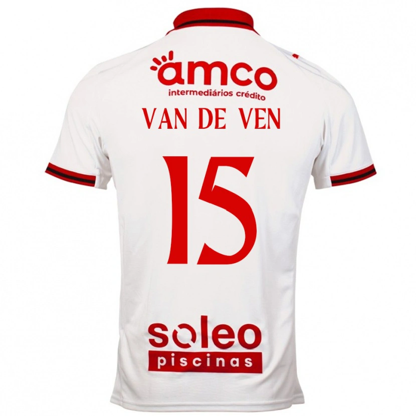 Danxen Niño Camiseta Zoï Van De Ven #15 Blanco Rojo 2ª Equipación 2025/26 La Camisa