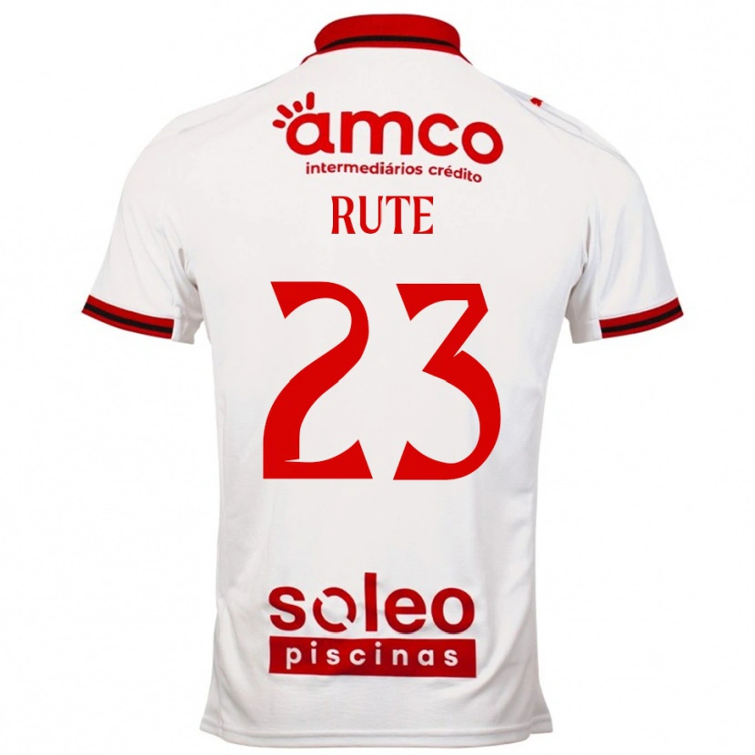 Danxen Niño Camiseta Ana Rute #23 Blanco Rojo 2ª Equipación 2025/26 La Camisa