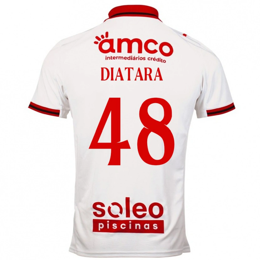 Danxen Niño Camiseta Samba Diatara #48 Blanco Rojo 2ª Equipación 2025/26 La Camisa