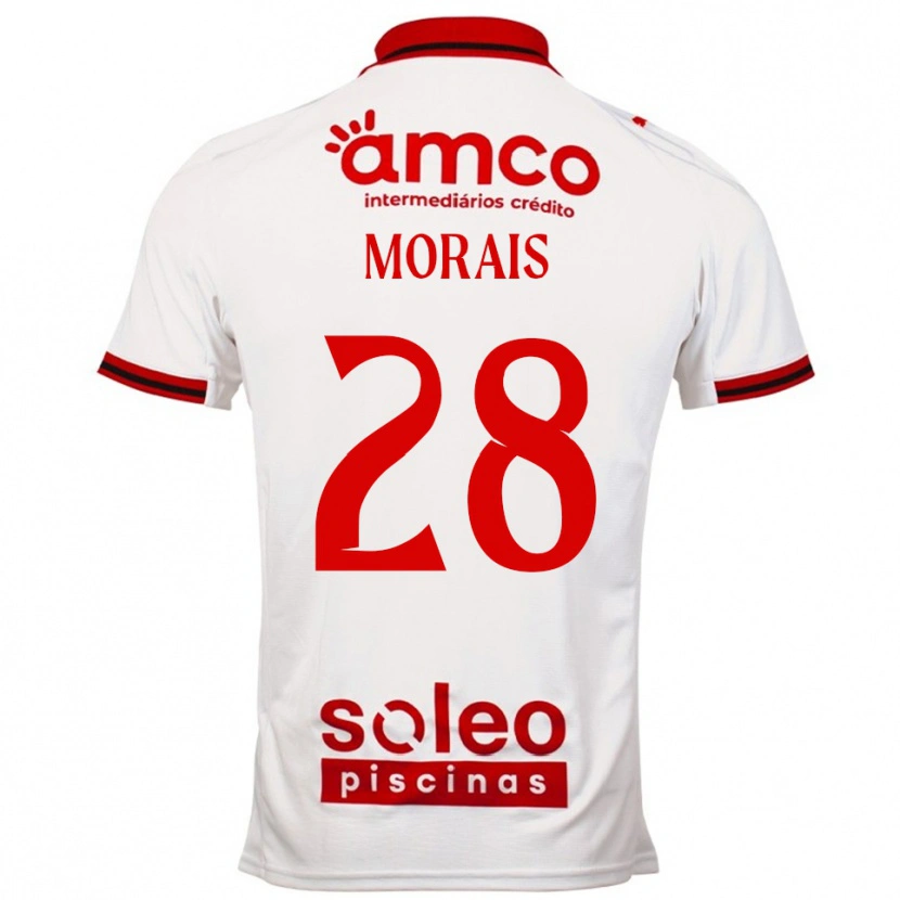 Danxen Niño Camiseta Patrícia Morais #28 Blanco Rojo 2ª Equipación 2025/26 La Camisa