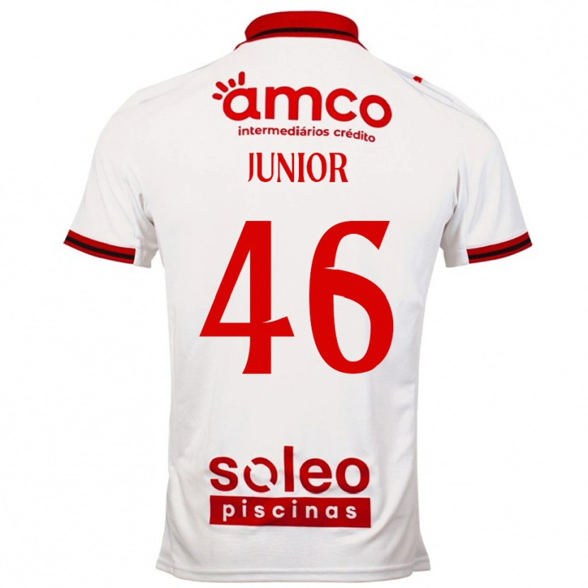 Danxen Niño Camiseta Mário Junior #46 Blanco Rojo 2ª Equipación 2025/26 La Camisa
