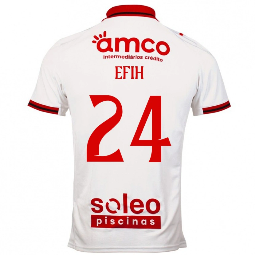 Danxen Niño Camiseta Peace Efih #24 Blanco Rojo 2ª Equipación 2025/26 La Camisa