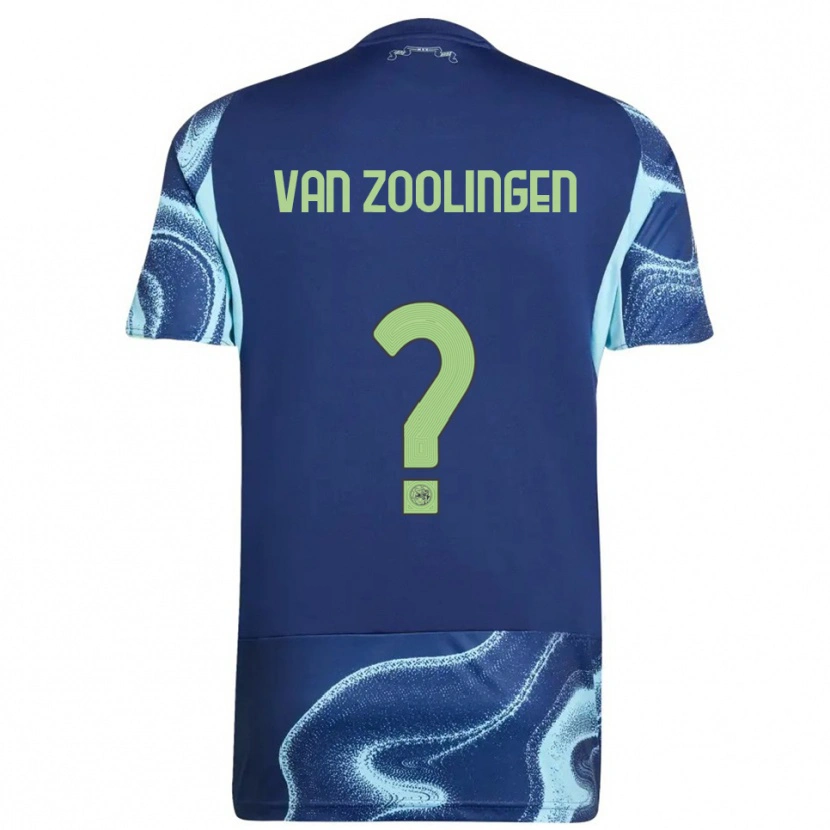 Danxen Niño Camiseta Glenn Van Zoolingen #0 Marino Celeste 2ª Equipación 2025/26 La Camisa