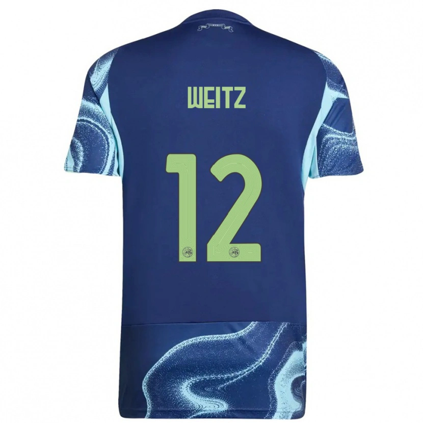 Danxen Niño Camiseta Axel Weitz #12 Marino Celeste 2ª Equipación 2025/26 La Camisa