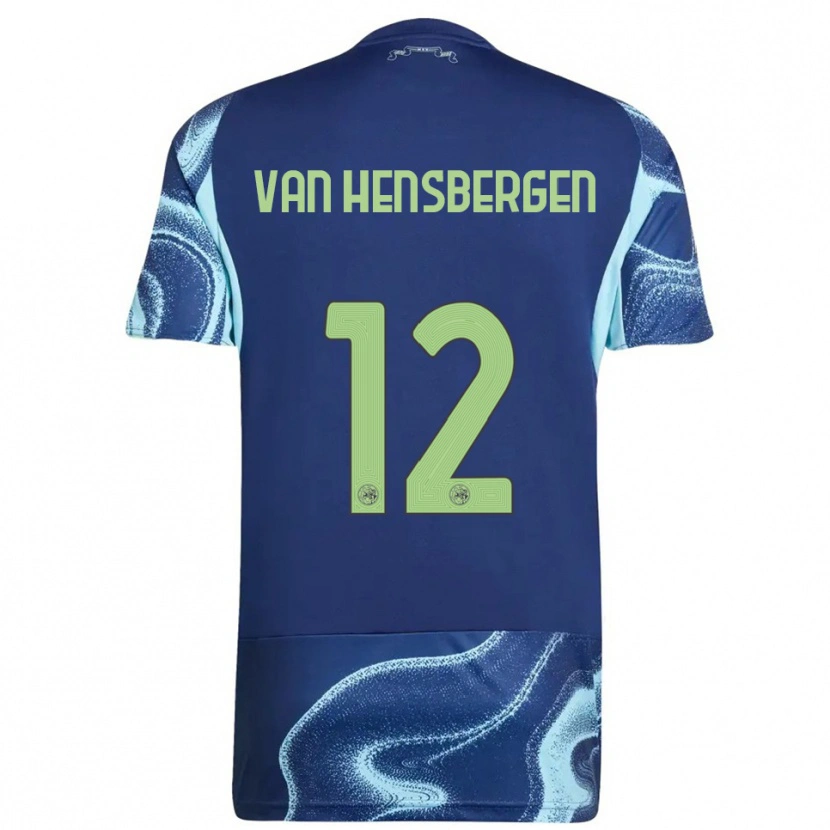 Danxen Niño Camiseta Jade Van Hensbergen #12 Marino Celeste 2ª Equipación 2025/26 La Camisa