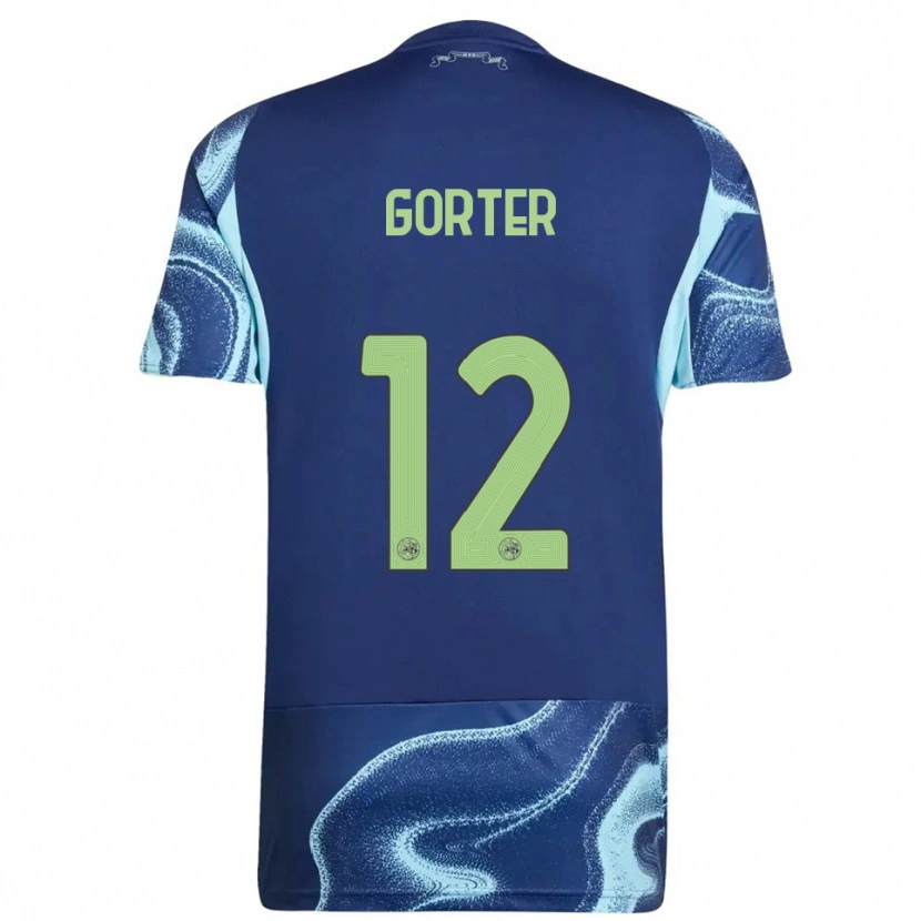 Danxen Niño Camiseta Jay Gorter #12 Marino Celeste 2ª Equipación 2025/26 La Camisa