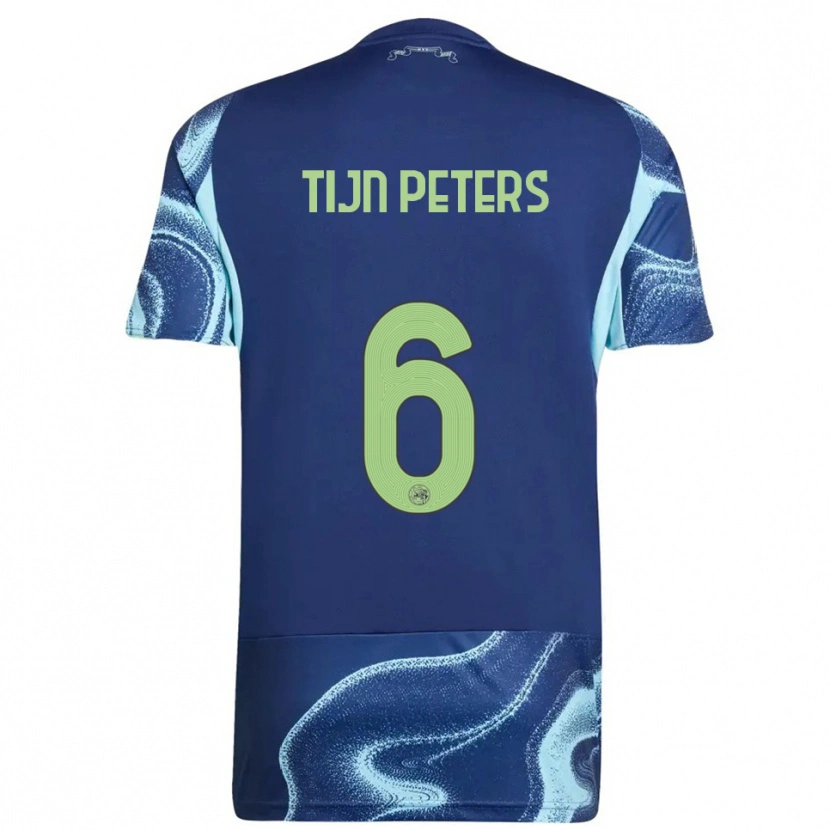 Danxen Niño Camiseta Tijn Peters #6 Marino Celeste 2ª Equipación 2025/26 La Camisa