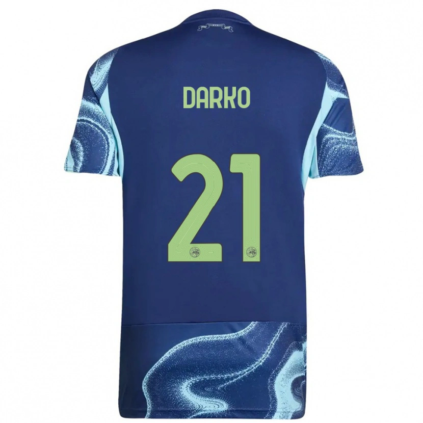 Danxen Niño Camiseta Denzel Darko #21 Marino Celeste 2ª Equipación 2025/26 La Camisa