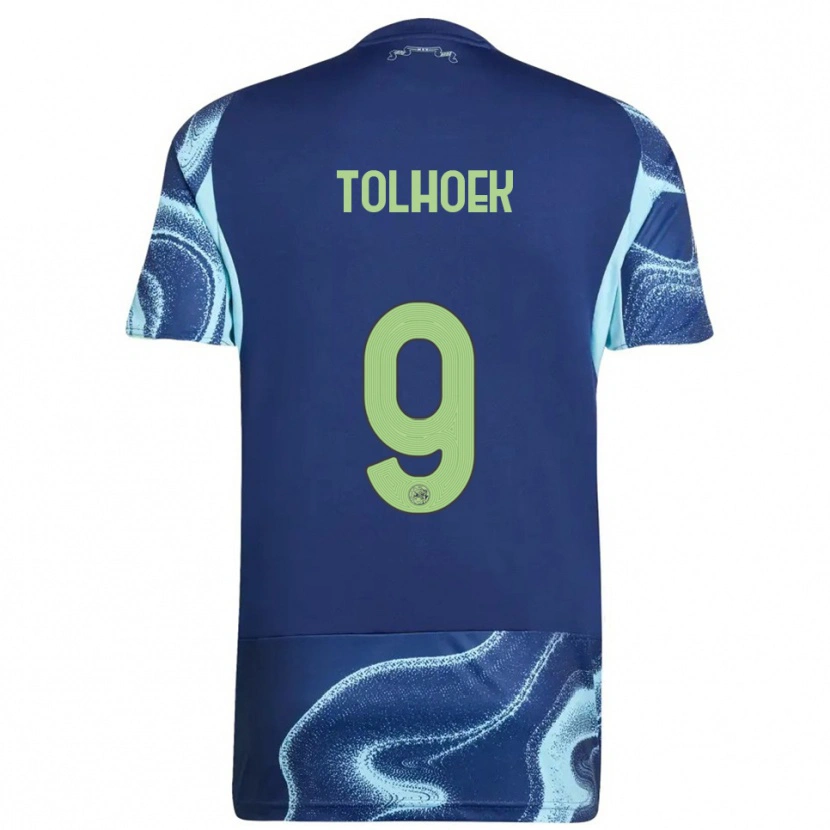 Danxen Niño Camiseta Danique Tolhoek #9 Marino Celeste 2ª Equipación 2025/26 La Camisa