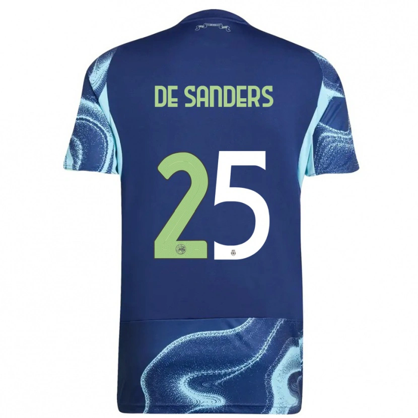 Danxen Niño Camiseta Kay-Lee De Sanders #25 Marino Celeste 2ª Equipación 2025/26 La Camisa