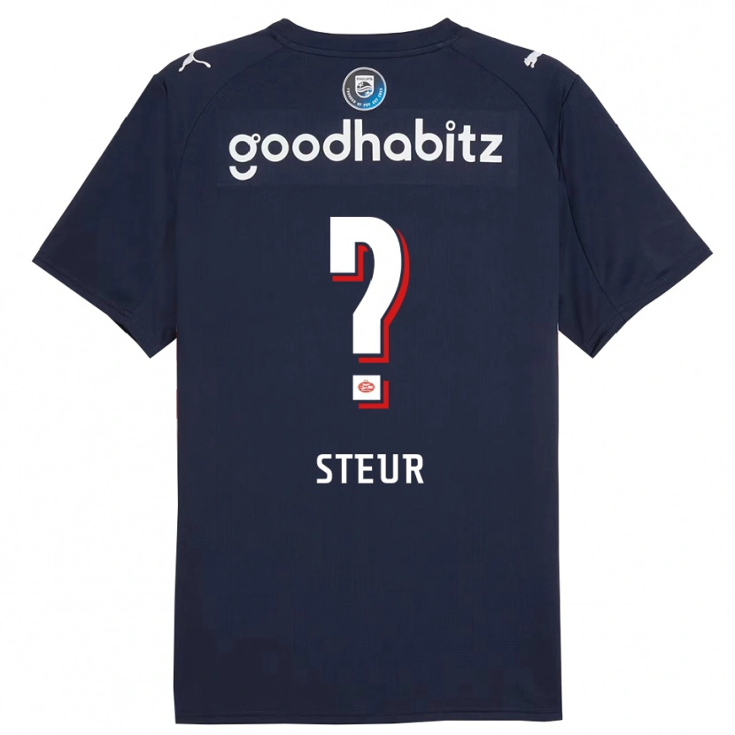 Danxen Niño Camiseta Roy Steur #0 Marino Blanco 2ª Equipación 2025/26 La Camisa