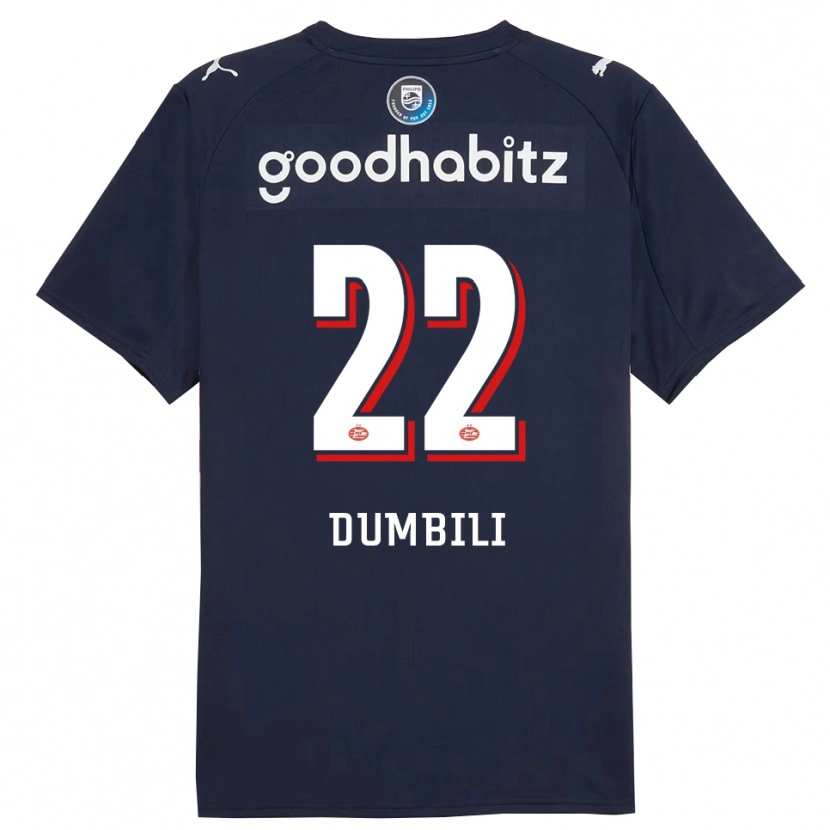 Danxen Niño Camiseta Samuel Dumbili #22 Marino Blanco 2ª Equipación 2025/26 La Camisa