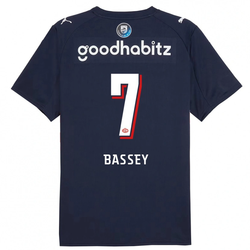 Danxen Niño Camiseta Essien Bassey #7 Marino Blanco 2ª Equipación 2025/26 La Camisa