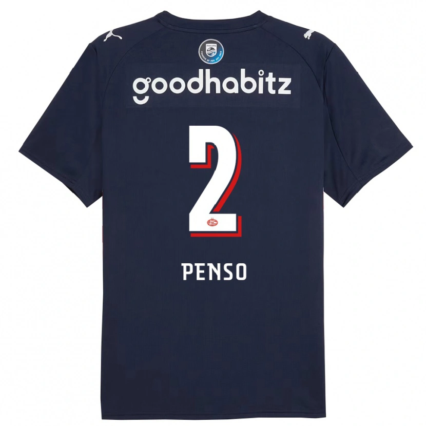 Danxen Niño Camiseta Kyano Penso #2 Marino Blanco 2ª Equipación 2025/26 La Camisa