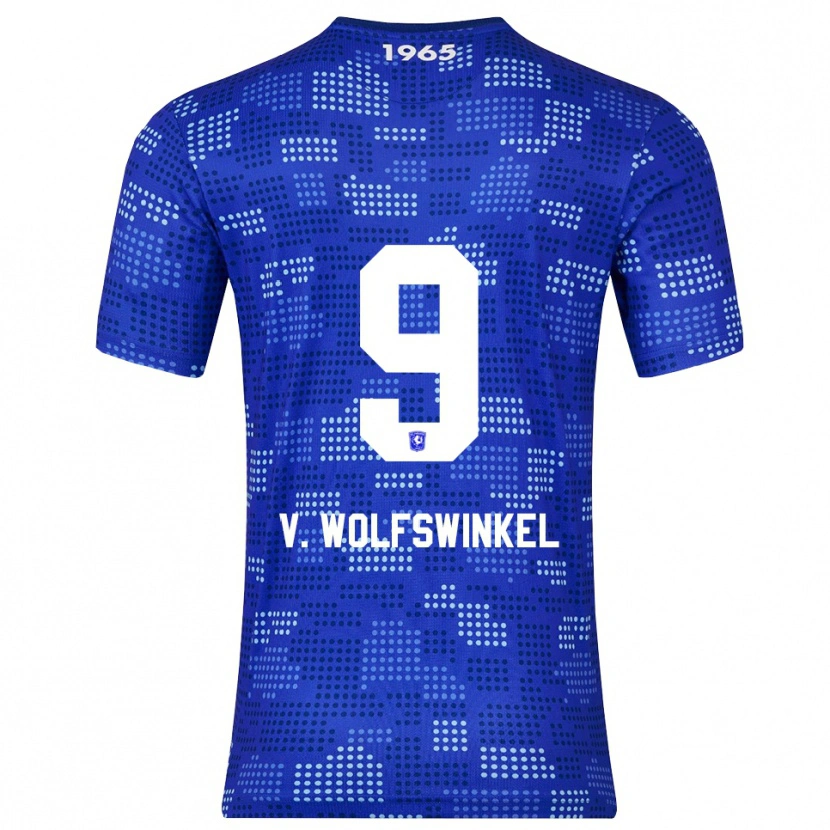 Danxen Niño Camiseta Ricky Van Wolfswinkel #9 Azul Celeste 2ª Equipación 2025/26 La Camisa