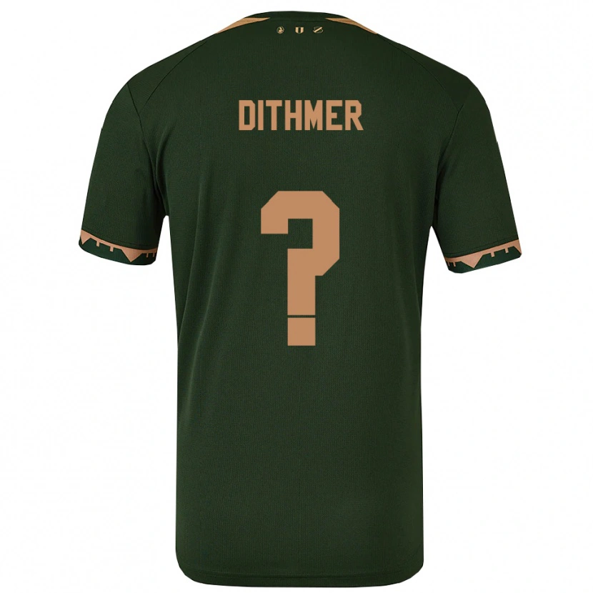 Danxen Niño Camiseta Andreas Dithmer #0 Verde Oro 2ª Equipación 2025/26 La Camisa