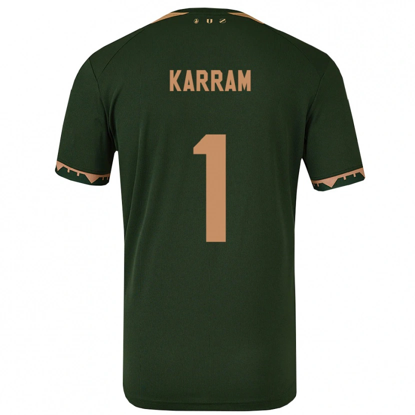 Danxen Niño Camiseta Faris Karram #1 Verde Oro 2ª Equipación 2025/26 La Camisa