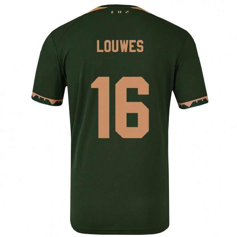 Danxen Niño Camiseta Puck Louwes #16 Verde Oro 2ª Equipación 2025/26 La Camisa