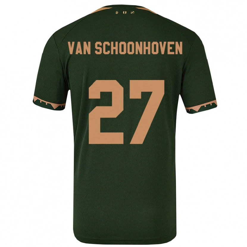 Danxen Niño Camiseta Nurija Van Schoonhoven #27 Verde Oro 2ª Equipación 2025/26 La Camisa