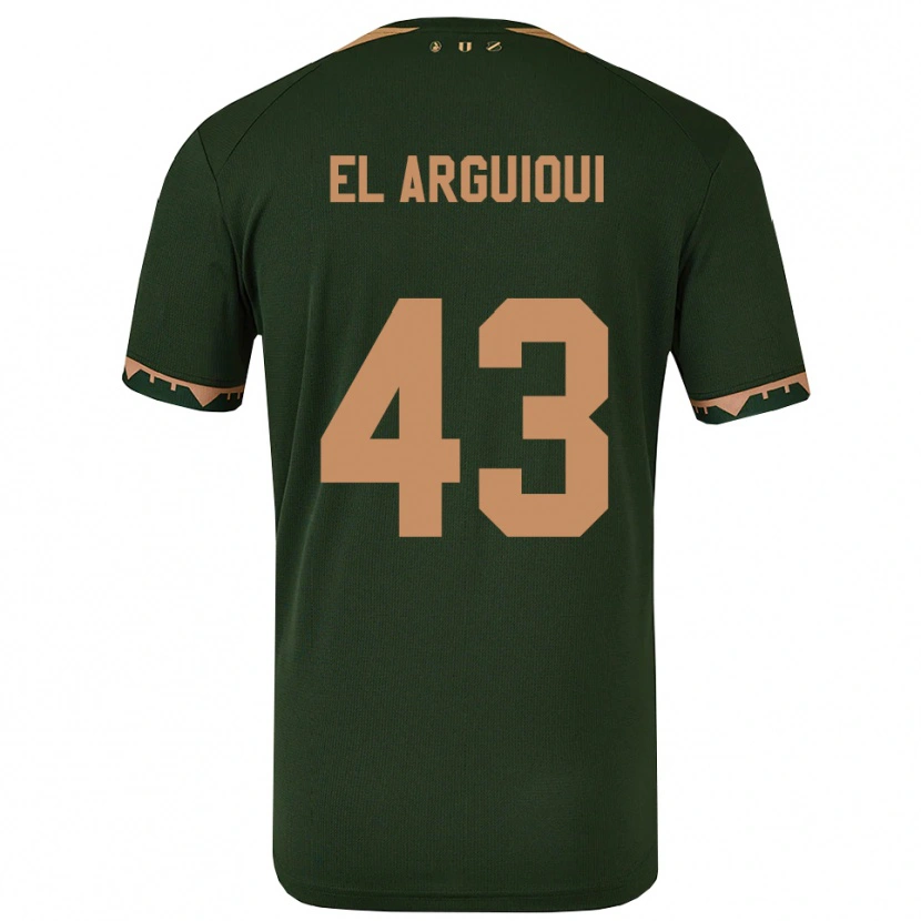 Danxen Niño Camiseta Rafik El Arguioui #43 Verde Oro 2ª Equipación 2025/26 La Camisa