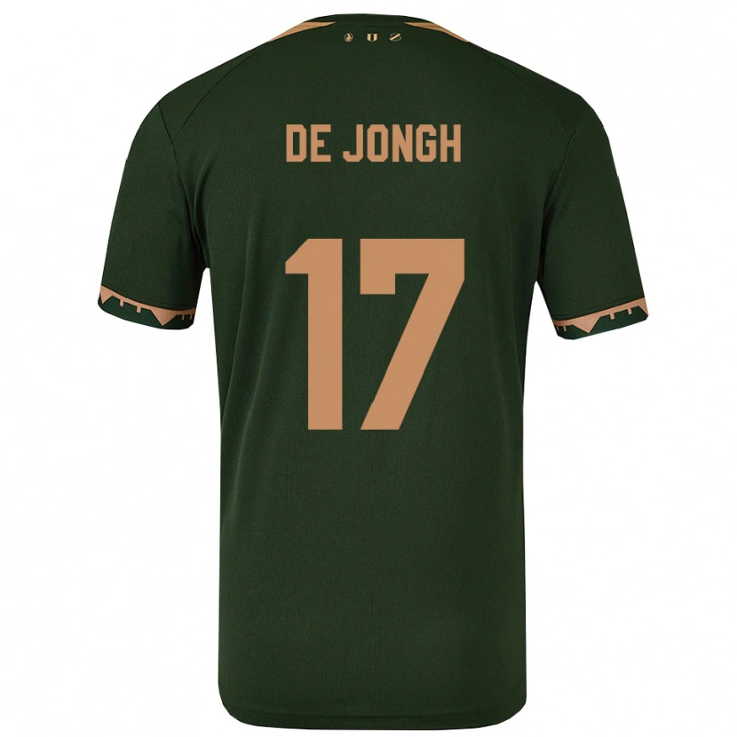 Danxen Niño Camiseta Bryan De Jongh #17 Verde Oro 2ª Equipación 2025/26 La Camisa