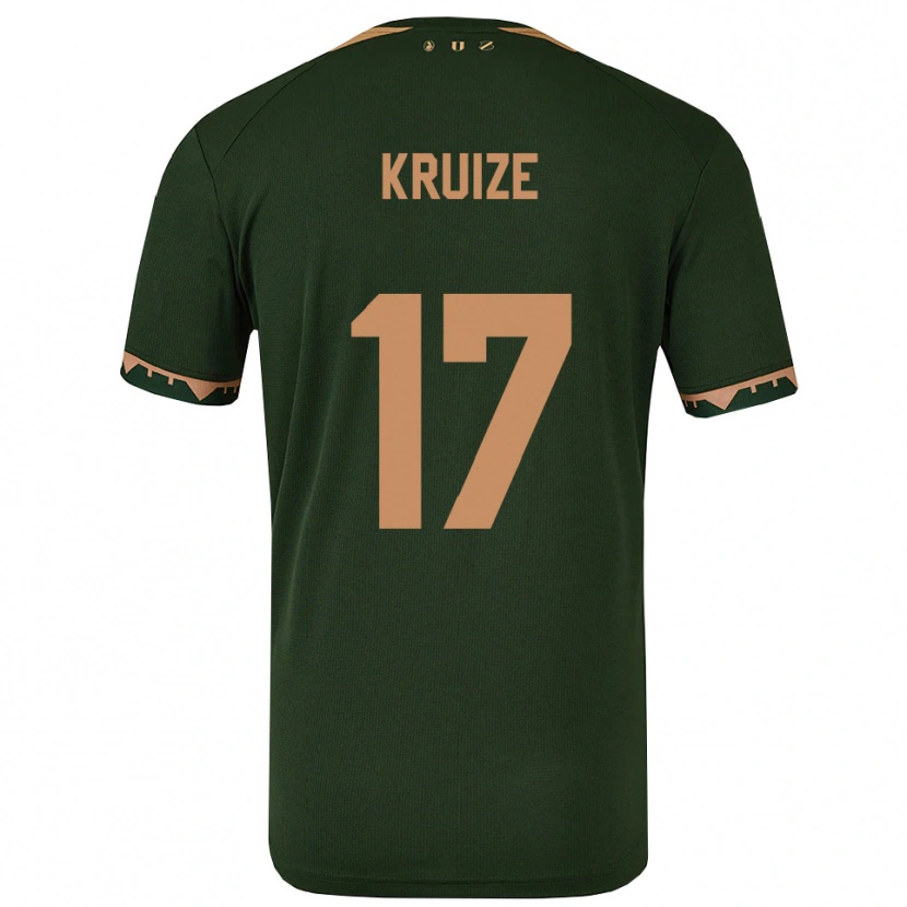 Danxen Niño Camiseta Elisha Kruize #17 Verde Oro 2ª Equipación 2025/26 La Camisa
