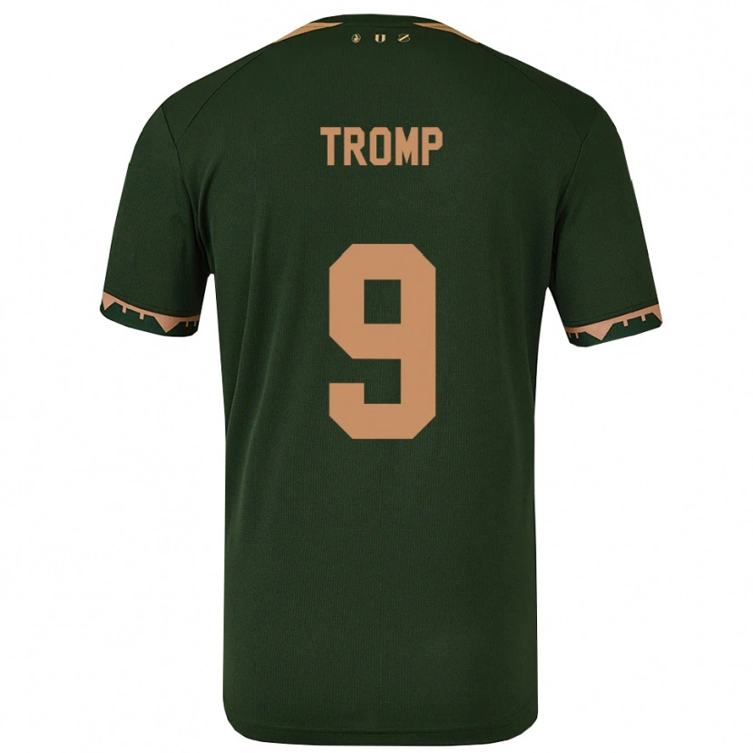 Danxen Niño Camiseta Nikita Tromp #9 Verde Oro 2ª Equipación 2025/26 La Camisa